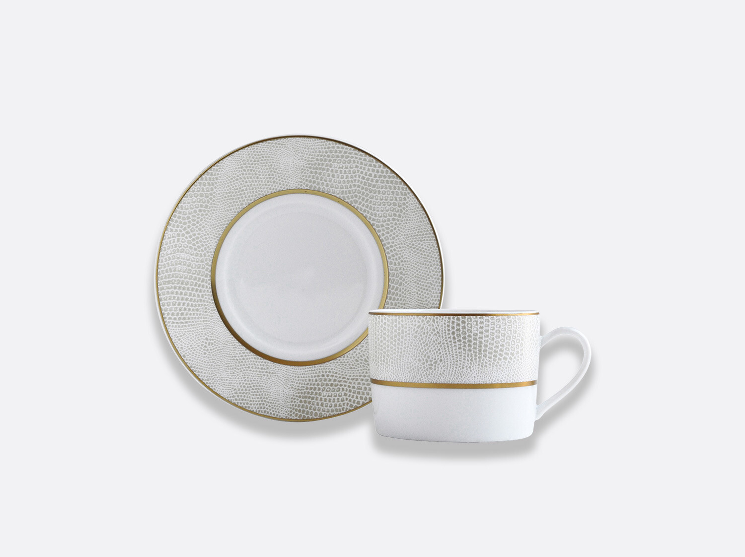 Bernardaud Sauvage Or Teacup &amp; Saucer Needs 8