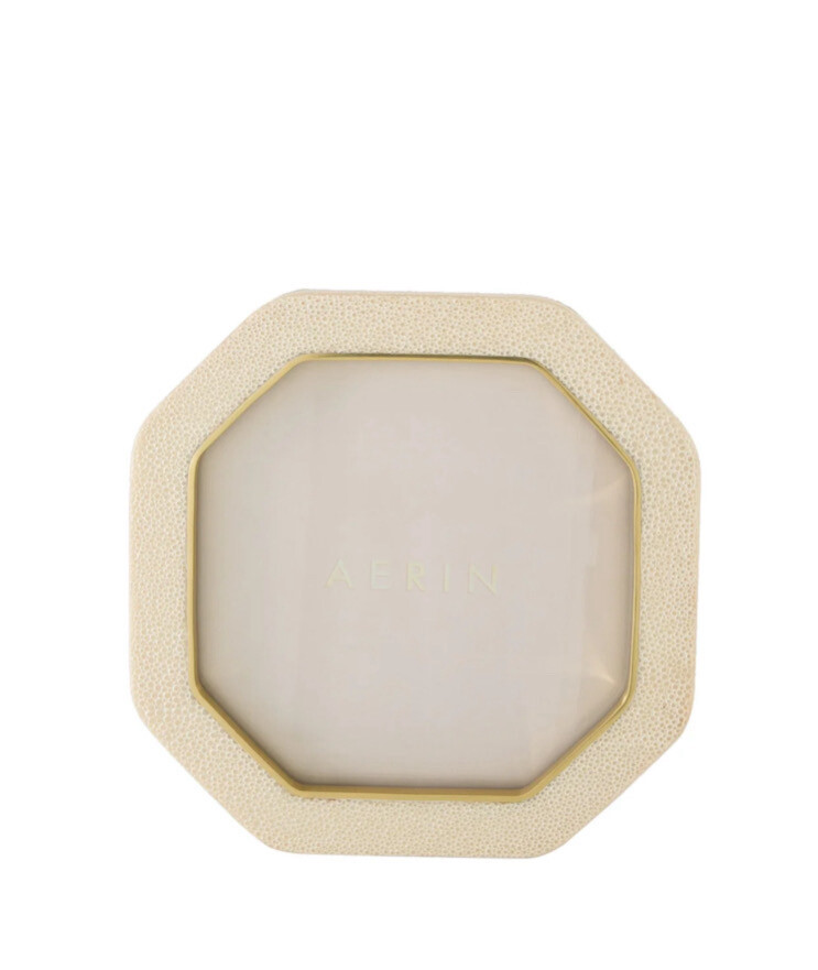 Aerin Shagreen Octogonal Cream Frame