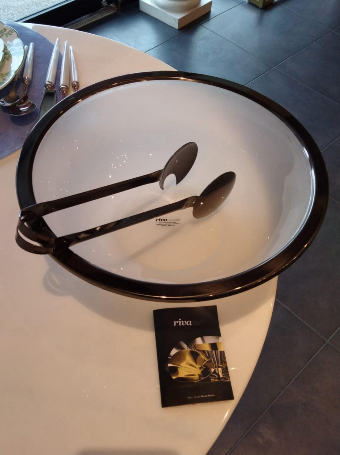 Frosted Glass With Tongs