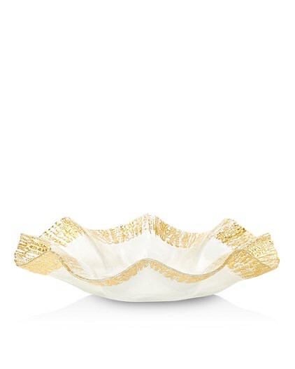 VIETRI Rufolo Glass Large Gold Platter