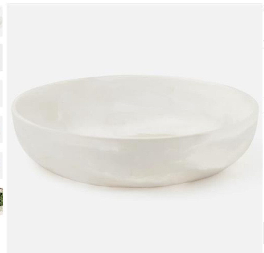 Large White Resin Bowl PURCHASED