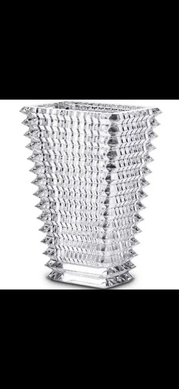 Baccarat Rectangular Eye Vase PURCHASED