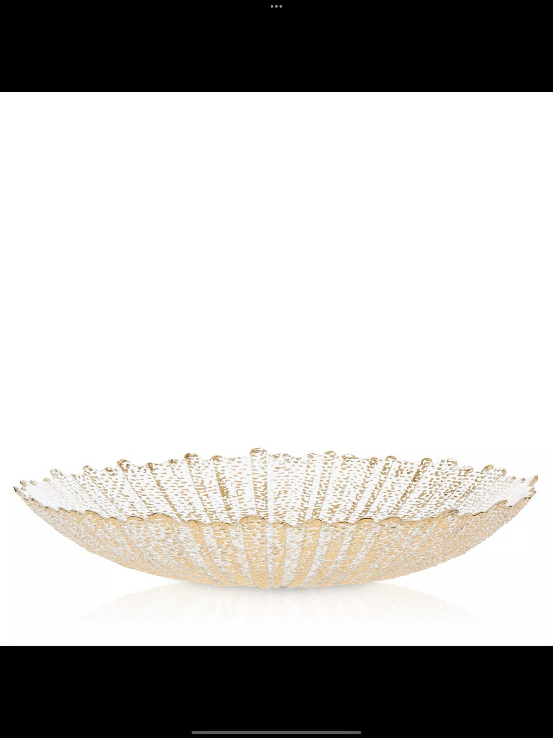 VIETRI Rufolo Glass Gold Large Serving Bowl Purchased
