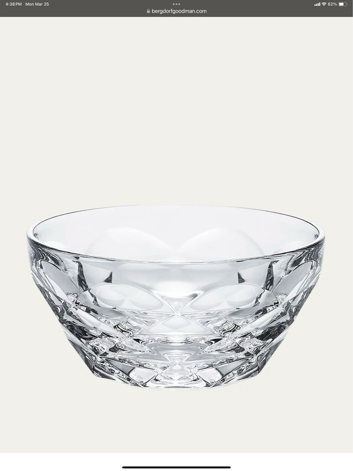 Baccarat Crystal Swing Bowl Needs 2