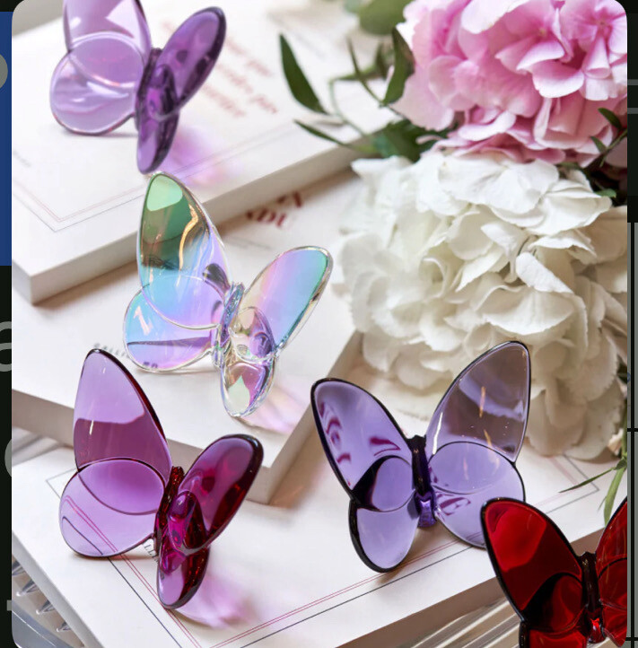 Baccarat Crystal Iridescent Butterfly