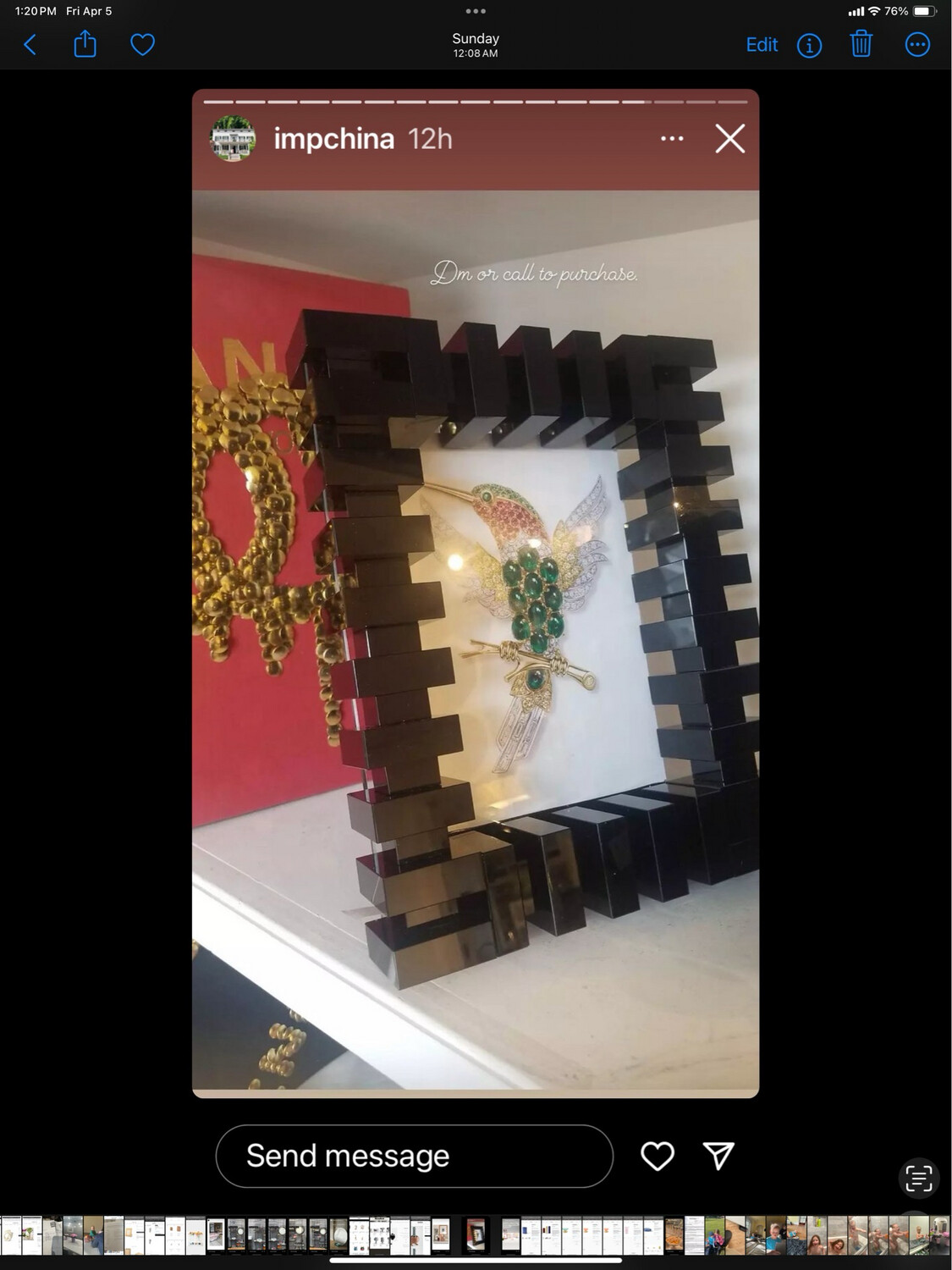Tizo 5x7 Black Glass Frame