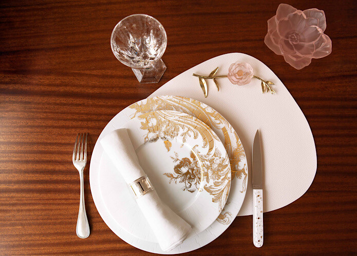 Haviland Infini White Dinner/ Rim Soup Stanislas Gold Dessert Needs 16