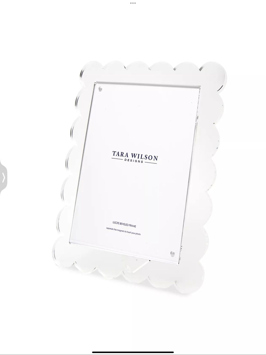 Tara Wilson Clear Scalloped Frame