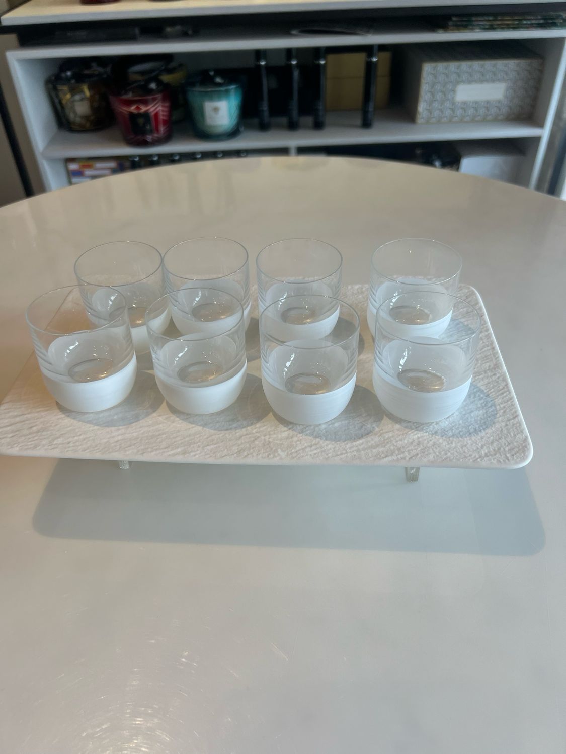 Villeroy And Boch Shot Glasses Set Of 8 With Tray PURCHASED