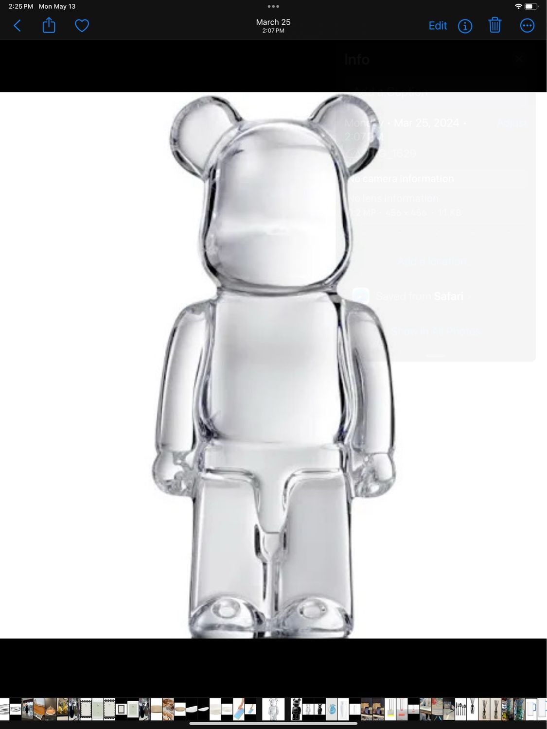 Baccarat Crystal Clear Bear