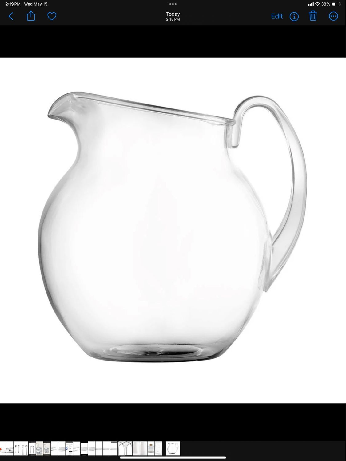 Mario Palla Clear Pitcher