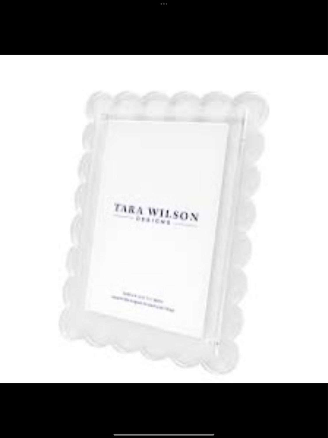 Tara Wilson White Scallop Frame