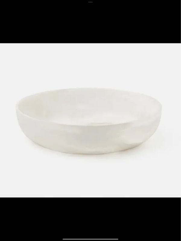 Blue Pheasant Large White Hugo Bowl