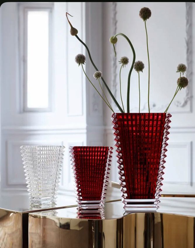 Baccarat Eye Vase S Red