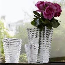 Baccarat Crystal Rectangular Clear Eye Vase