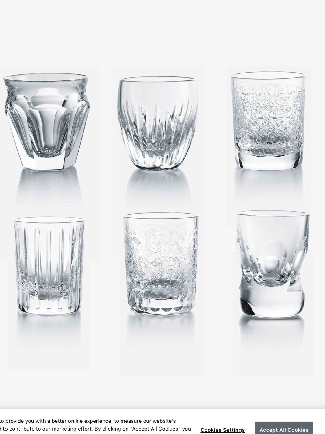 Baccarat Crystal Everyday Shot Glasses Set Of 6