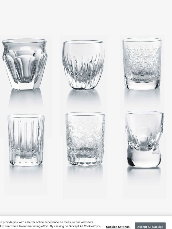 Baccarat Crystal Everyday Shot Glasses Set Of 6