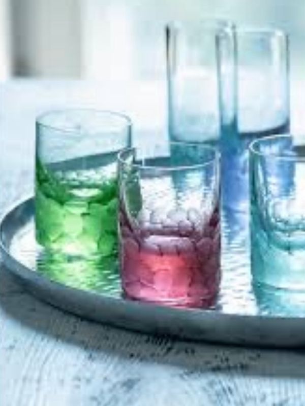 Moser Crystal Pebble Vodka Shot Glasses Set Of 6