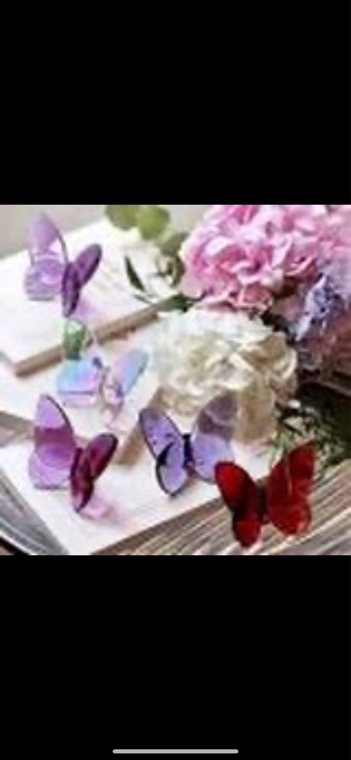 Baccarat Crystal Red Butterfly