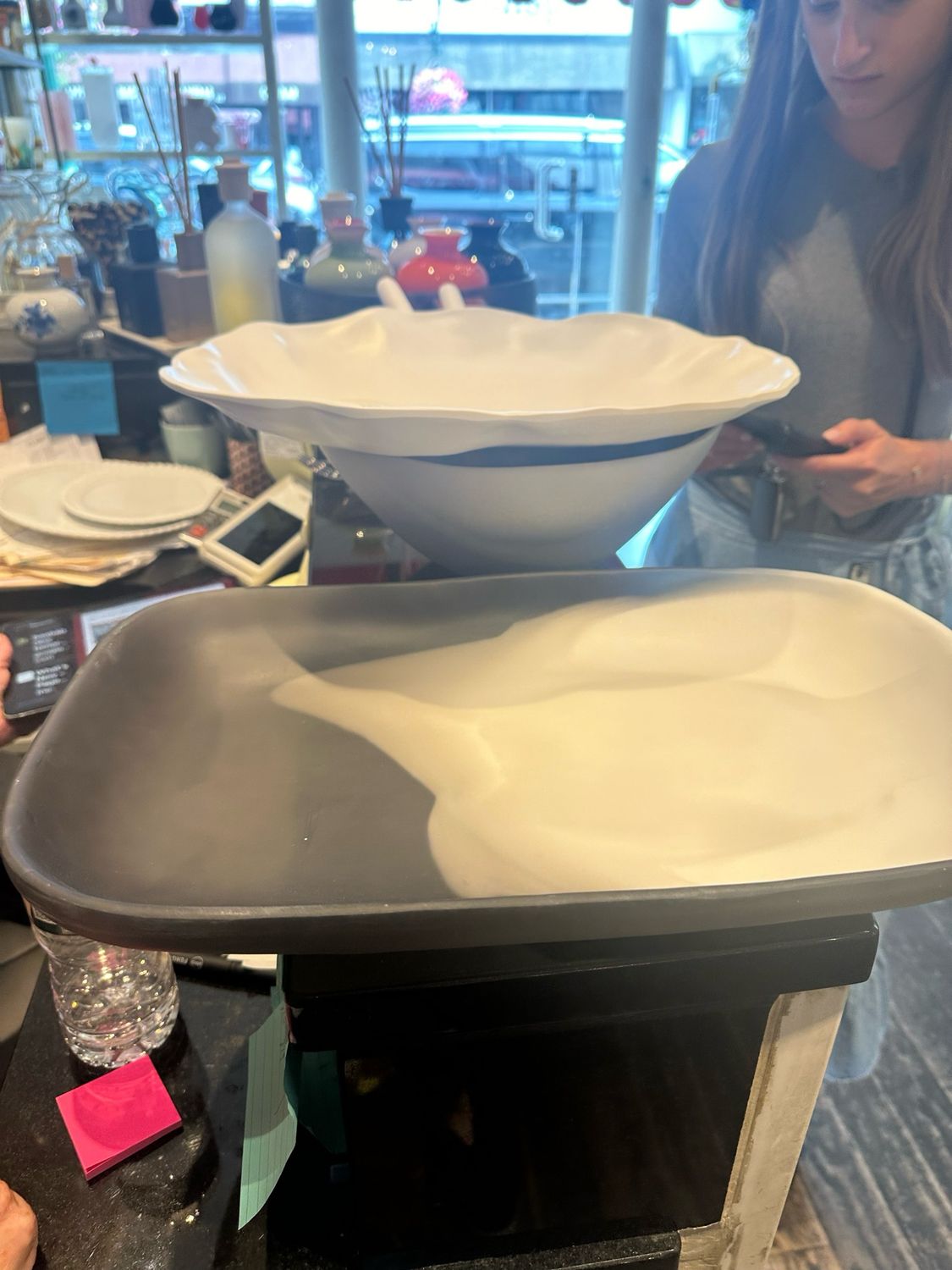 Resin Black And White Tray PURCHASED