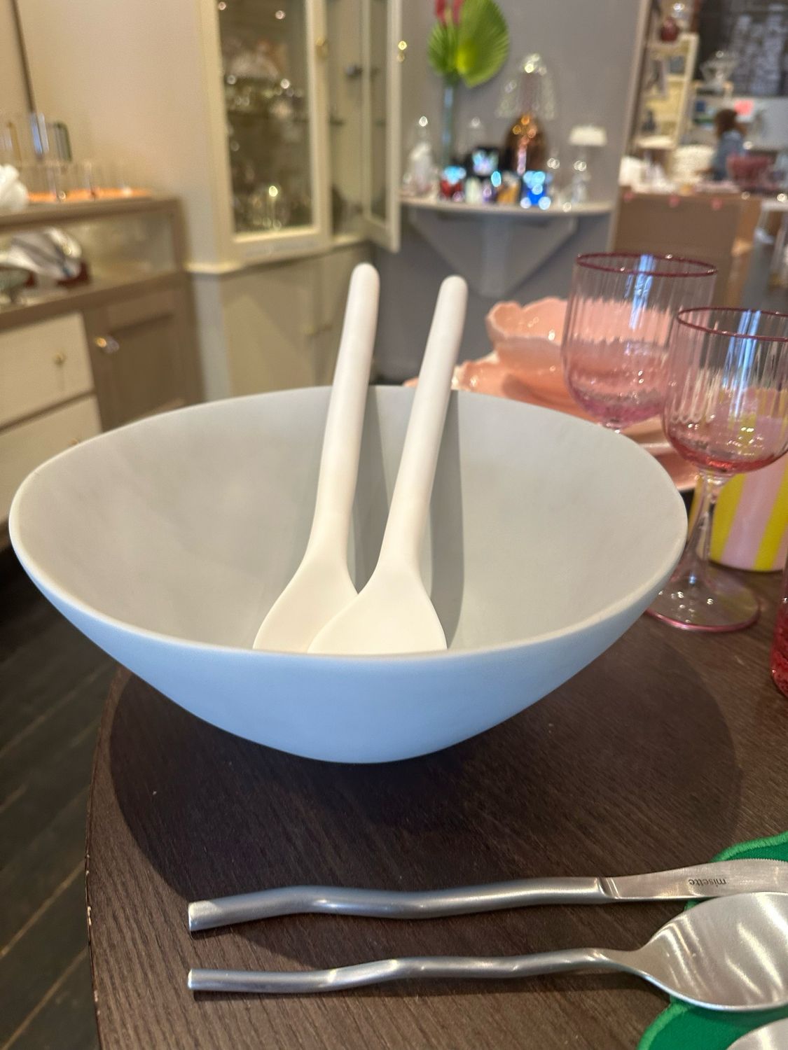 Tina White Salad Servers