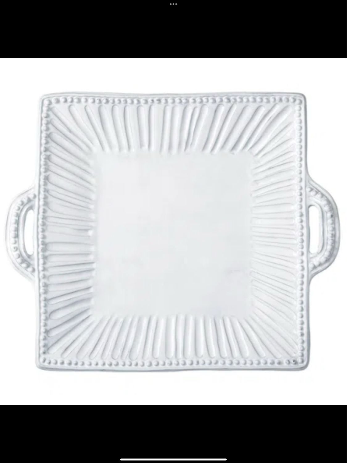 Vietri Square Tray With Handles