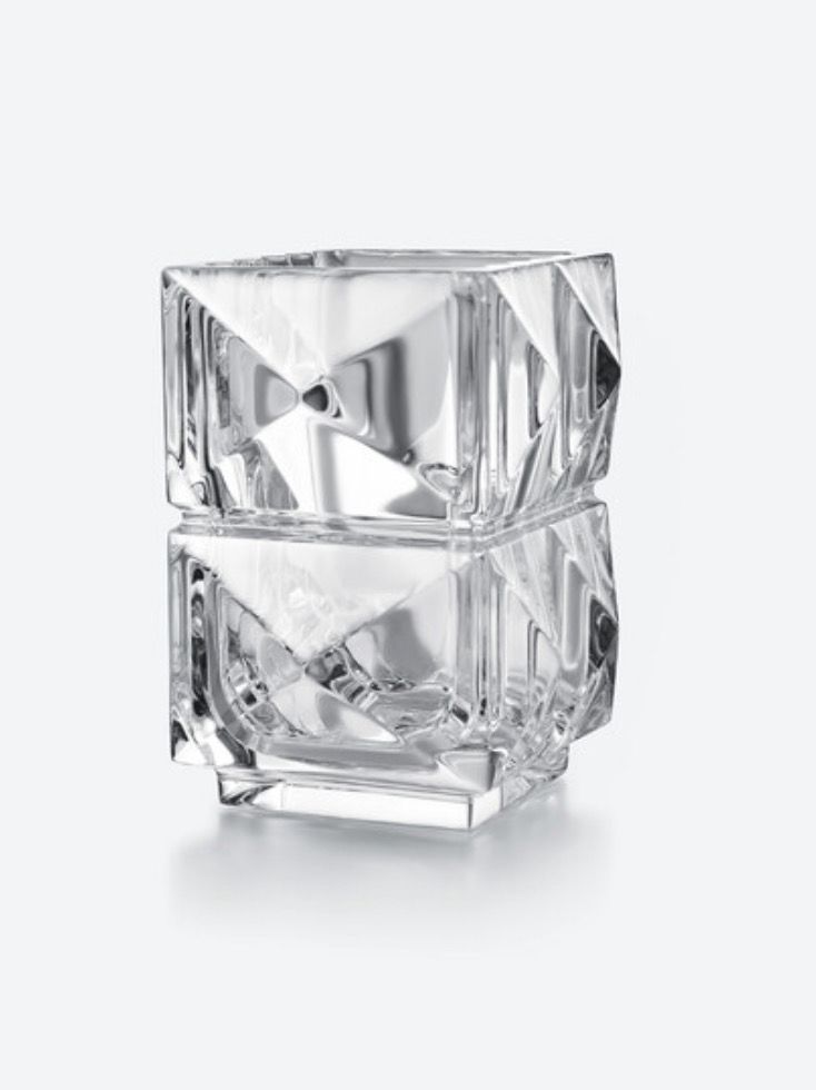 Baccarat Crystal Square Bud Vase 1 PURCHASED Needs 1