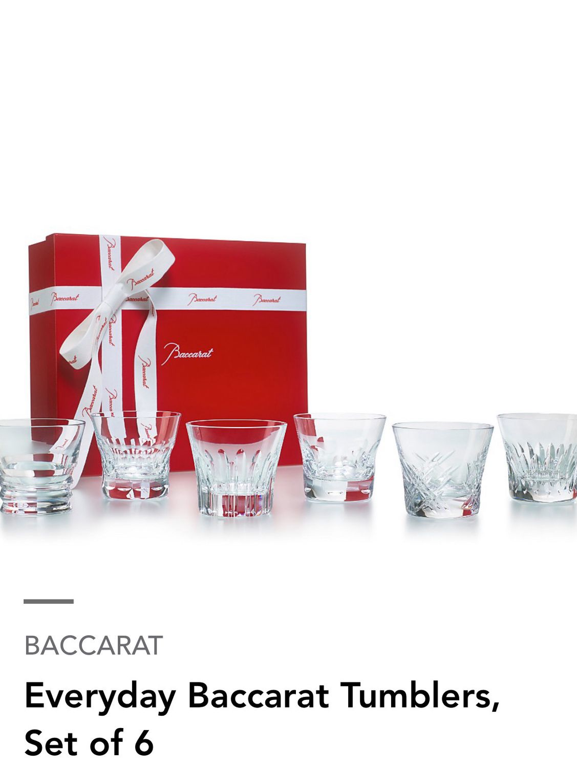 Baccarat Everyday Tumblers Set Of 6