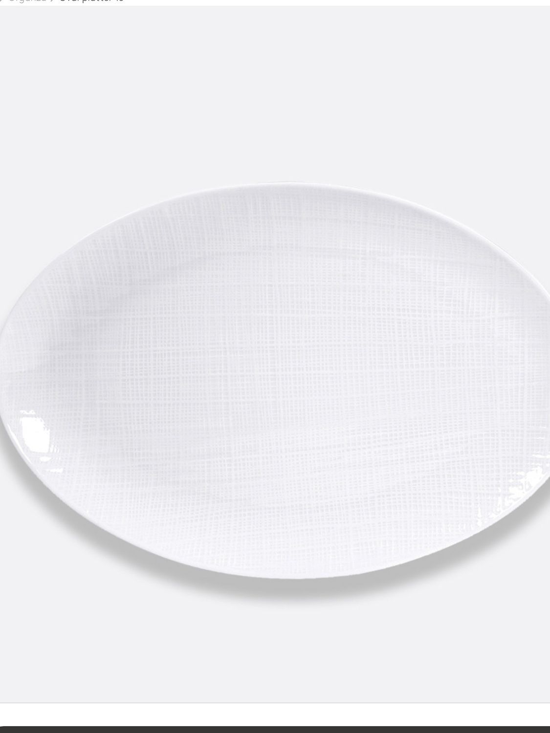 Bernardaud Organza Oval Platter PURCHASED