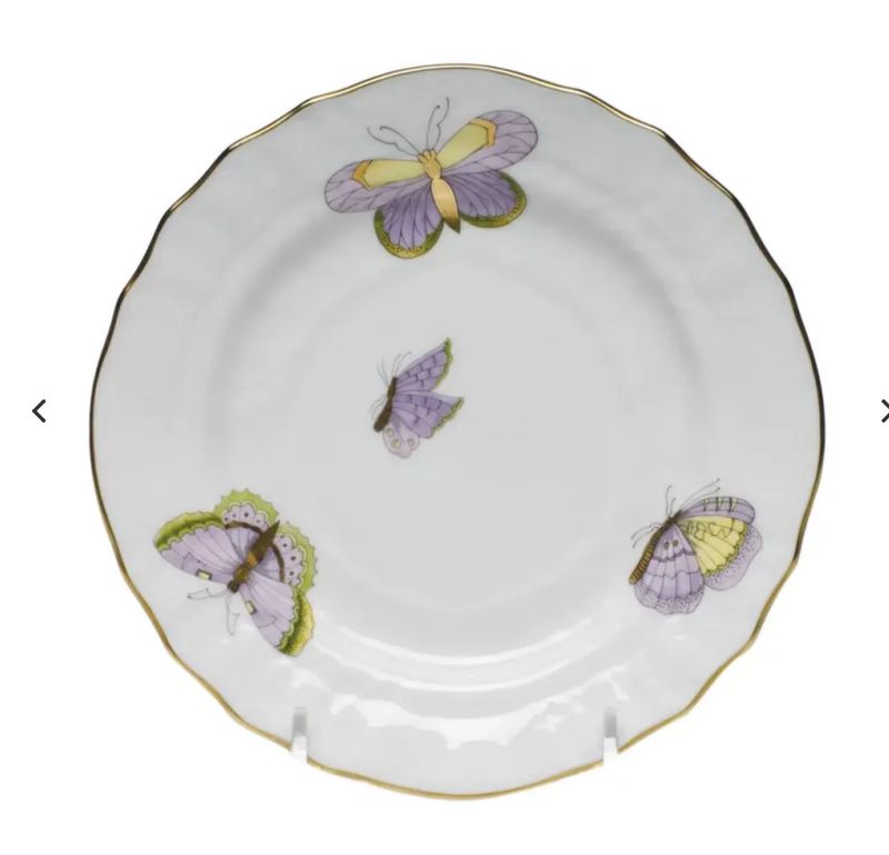 Herend Princess Victoria Green Service Plate/ Evict P 1 Dessert / Anna Weatherley Simply Elegant Gold Cereal 10 Purchased Needs 4