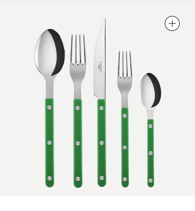 Sabre Bistro Garden Green Flatware Needs 14