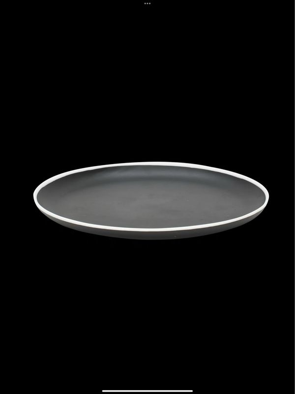 Tina Frey Black Large Ligne Platter