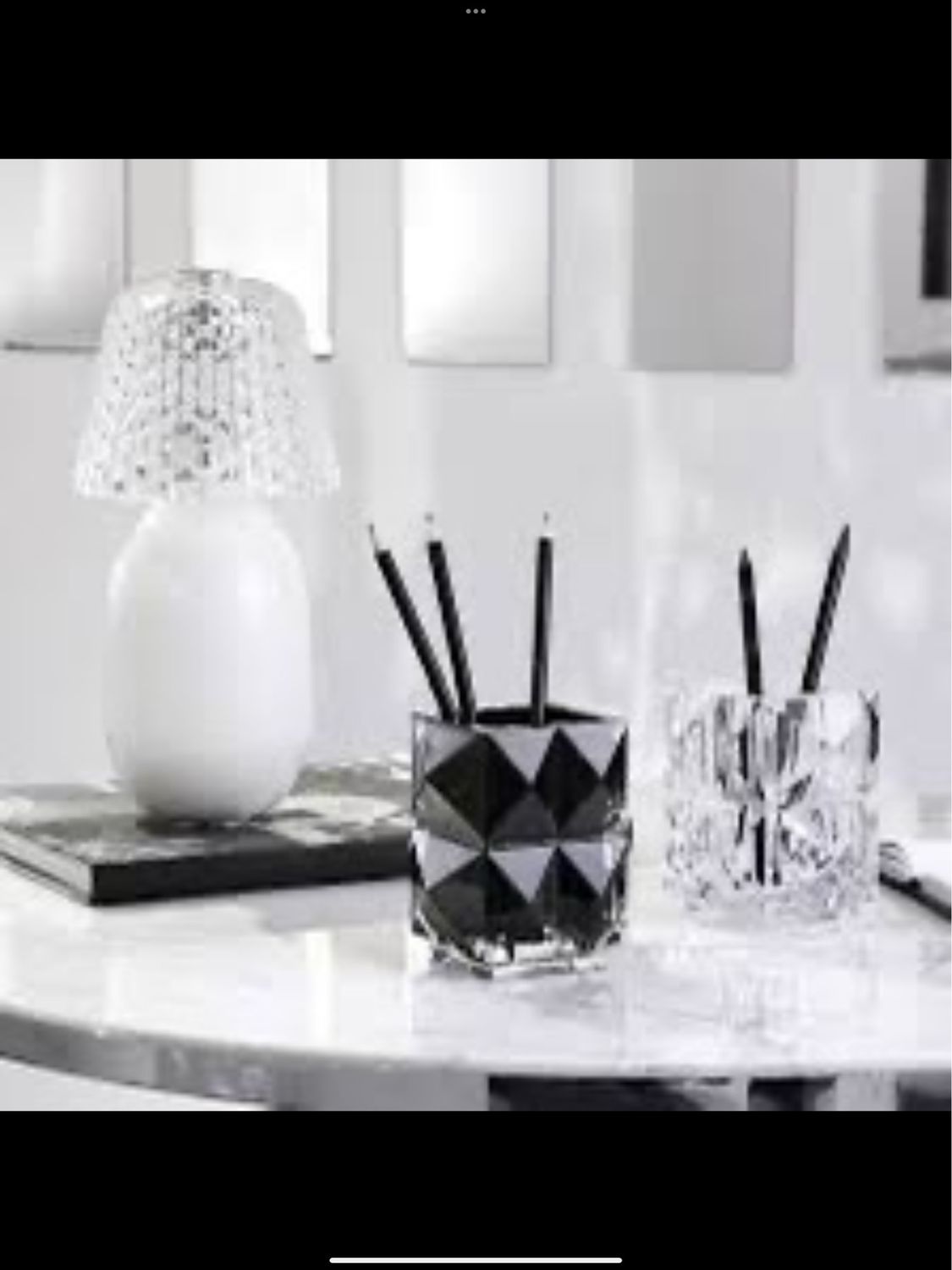 Baccarat Crystal Louxor Pencil Vase Black