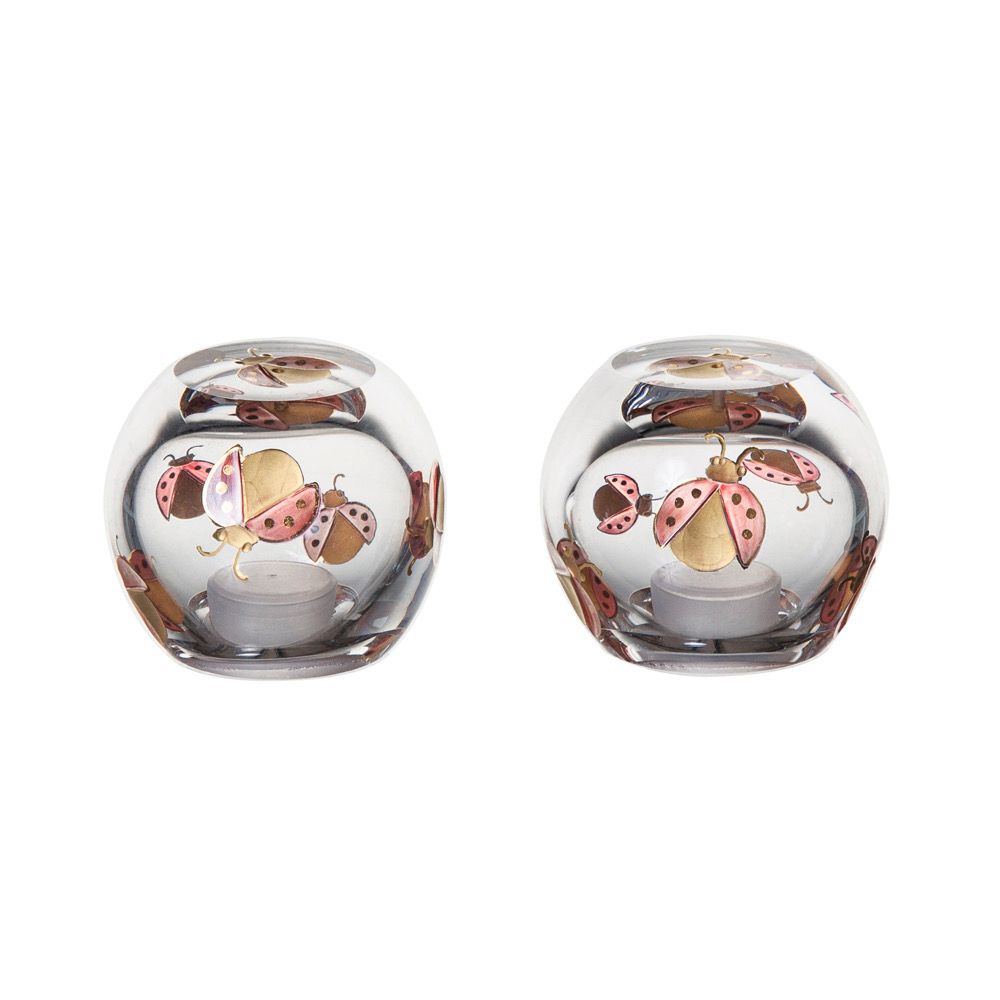 Artel Crystal Pair Ladybug Salt And Pepper Shakers Purchased