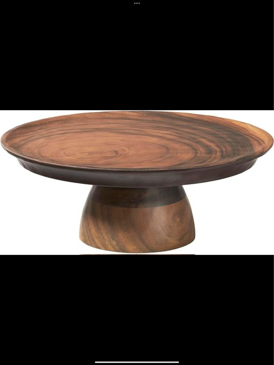 Merritt Wood Cake Stand With Acrylic Cover