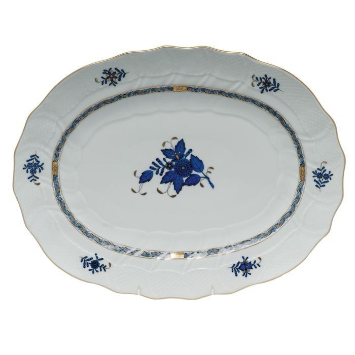 Herend Black Sapphire 17 Inch Oval Platter
