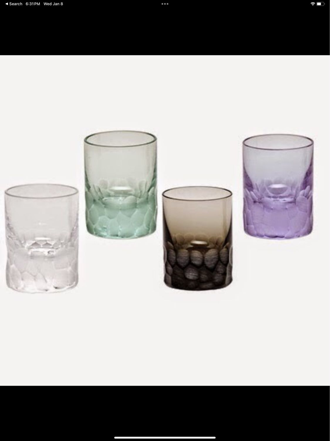 Moser Crystal Pebbles Set Of 6 Clear Shot Glasses