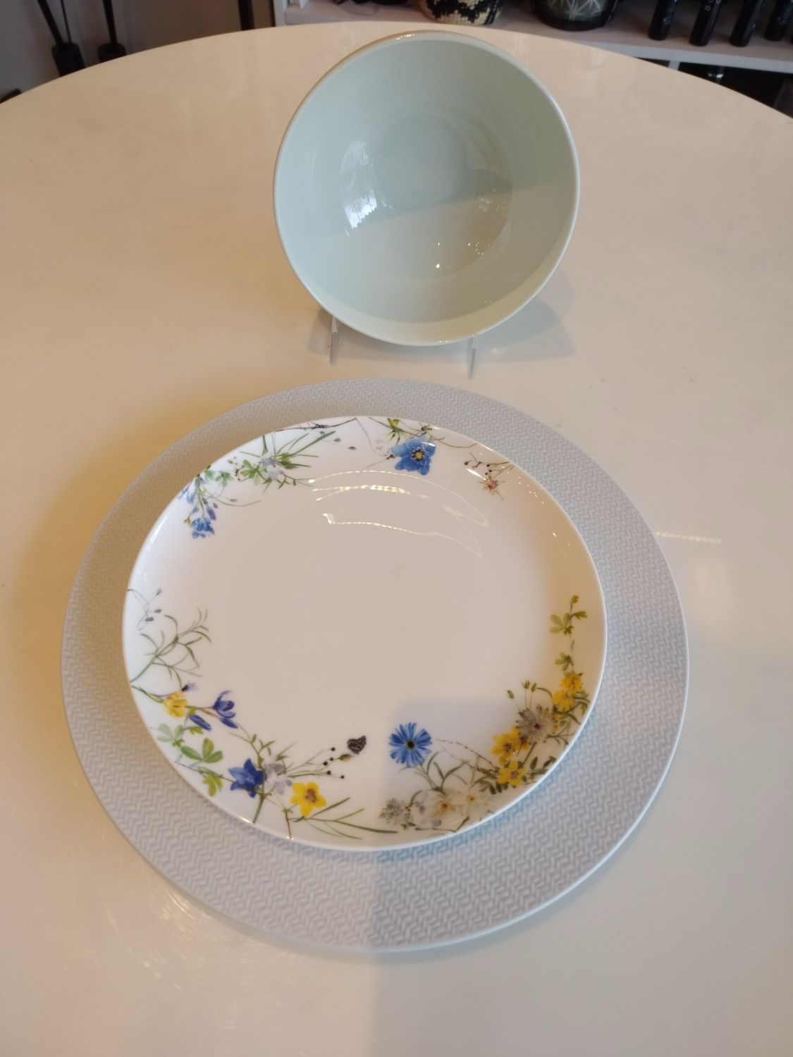 Rosenthal Blue Dinner/ Cereal Brilliance Des Fleurs Des Alpes Coupe Salad 12 Purchased Needs 0