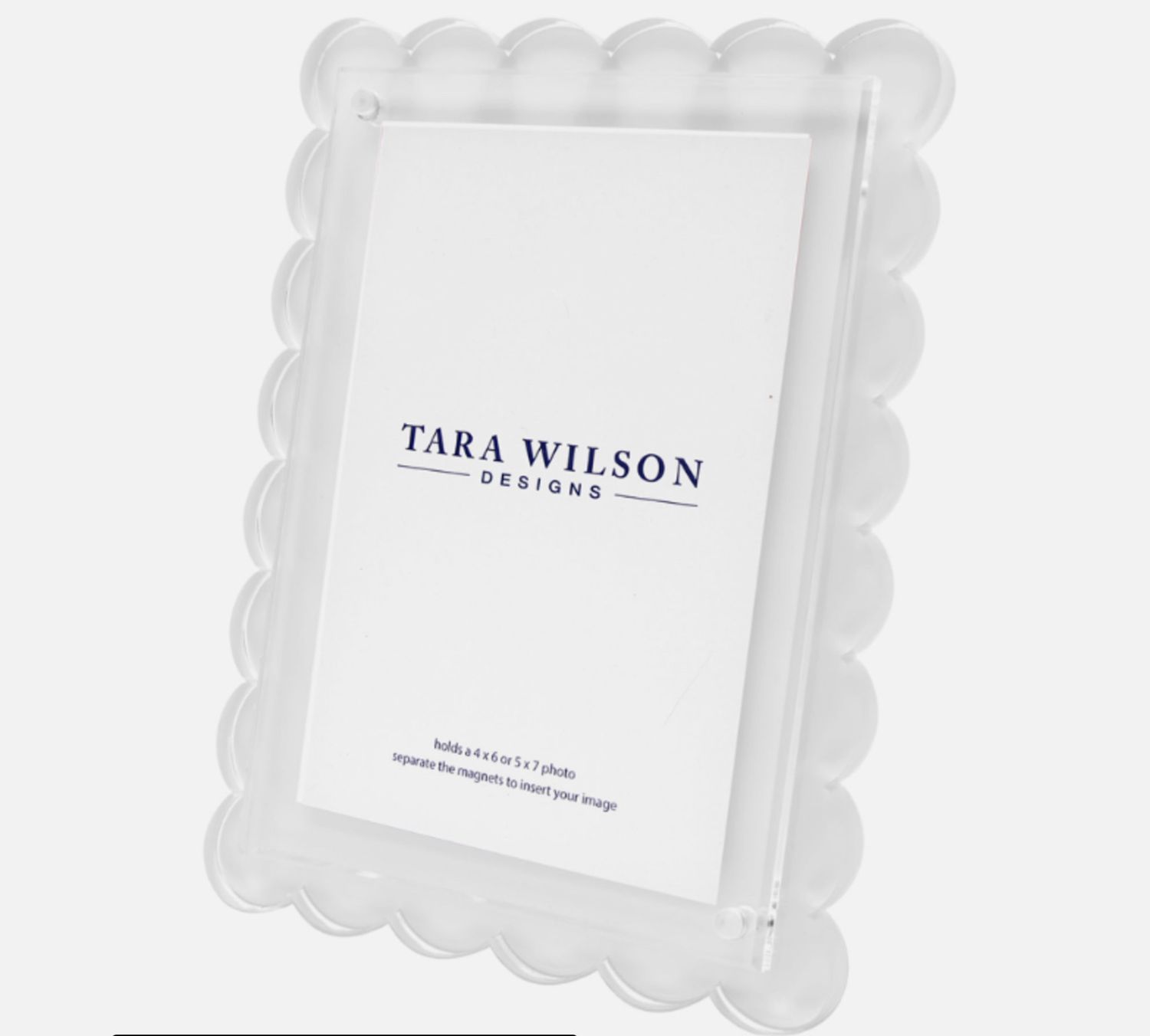 Tara Wilson White Scalloped Frame 5x7