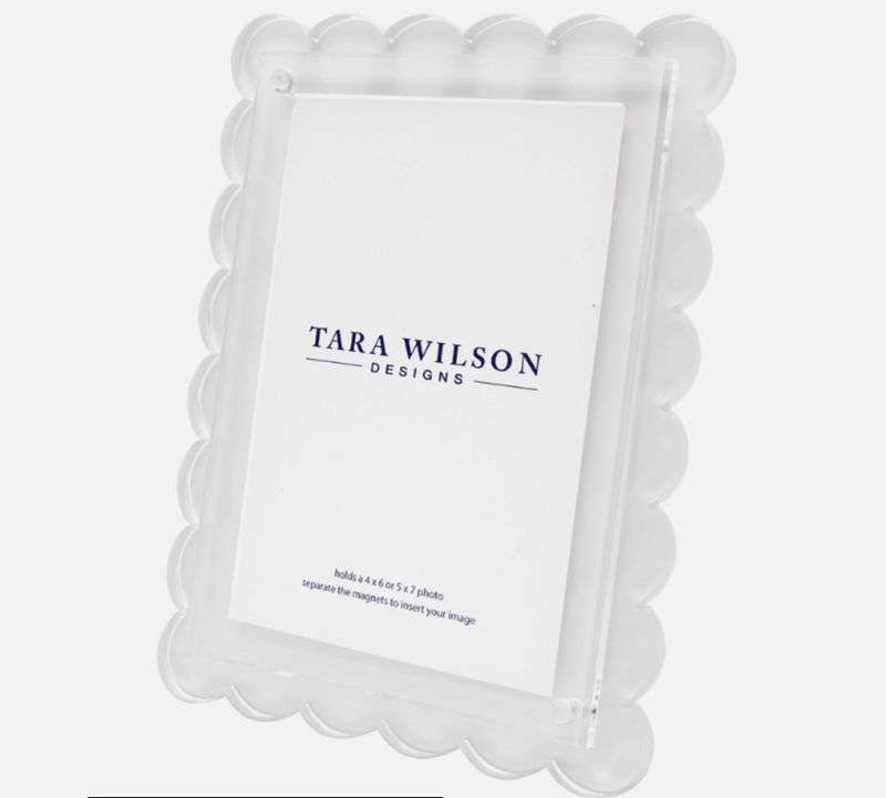 Tara Wilson White Scalloped Frame 5x7