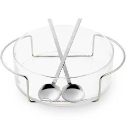 Riva Riccia Stainless Salad Bowl With Servers