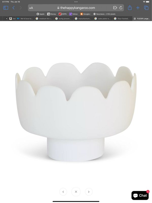 Tina Frey Fleur Footed White Bowl 2 Purchased