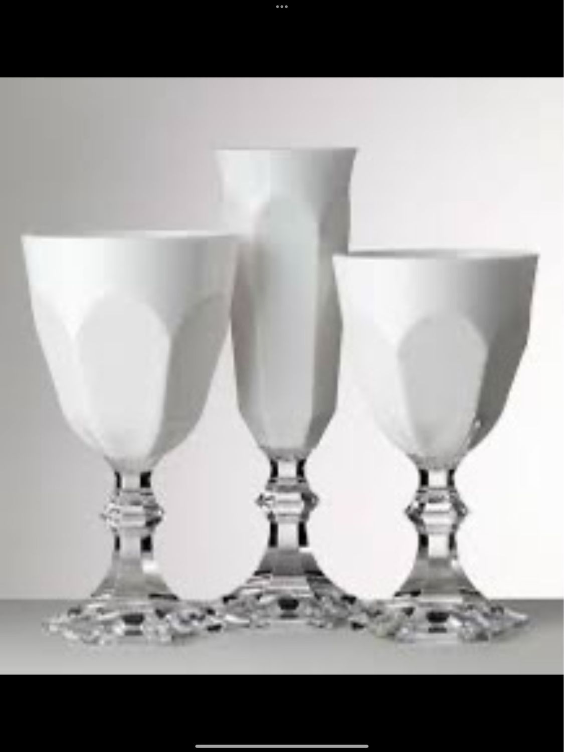 Mario Dolce Vita Large White Goblets Needs 10 Purchased