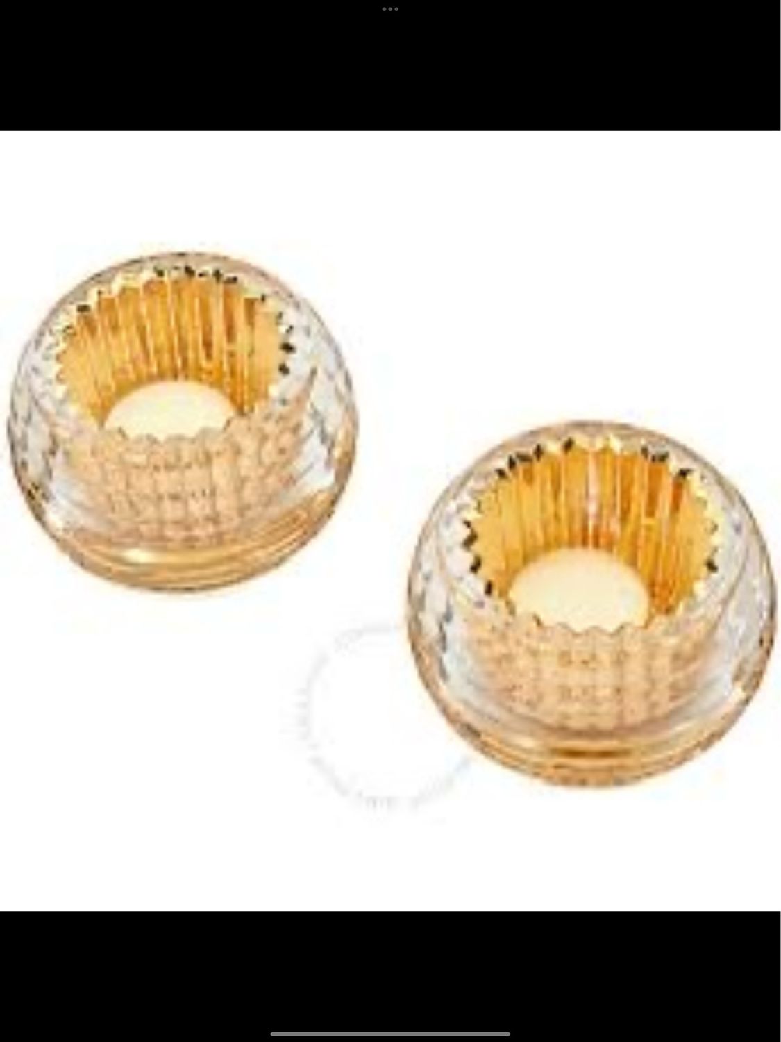 Baccarat Crystal Pair Gold Votives PURCHASED