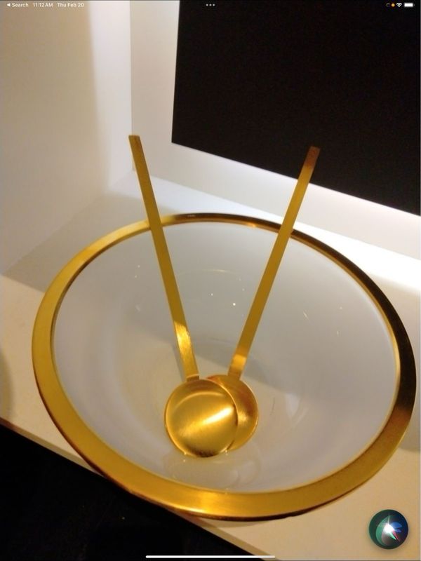 Riva Gold Bowl With Servers