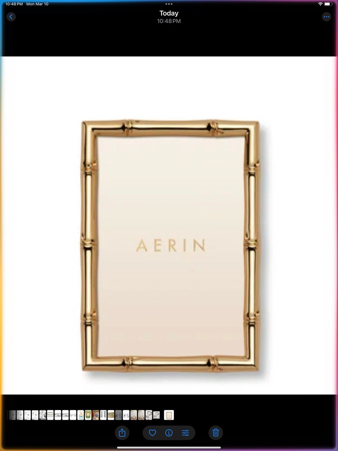 Aerin Bamboo Gold Frame 4x6 2 Purchased