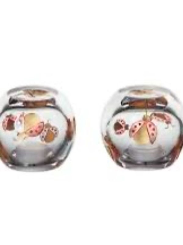 Artel Crystal Ladybug Salt And Pepper Shakers Needs 2 Pairs