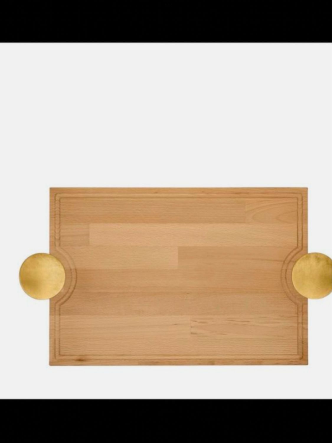 Wood Challa Board With Gold Handles