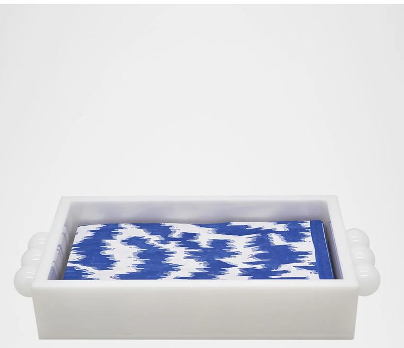 White Guest Towel Holder With Balls