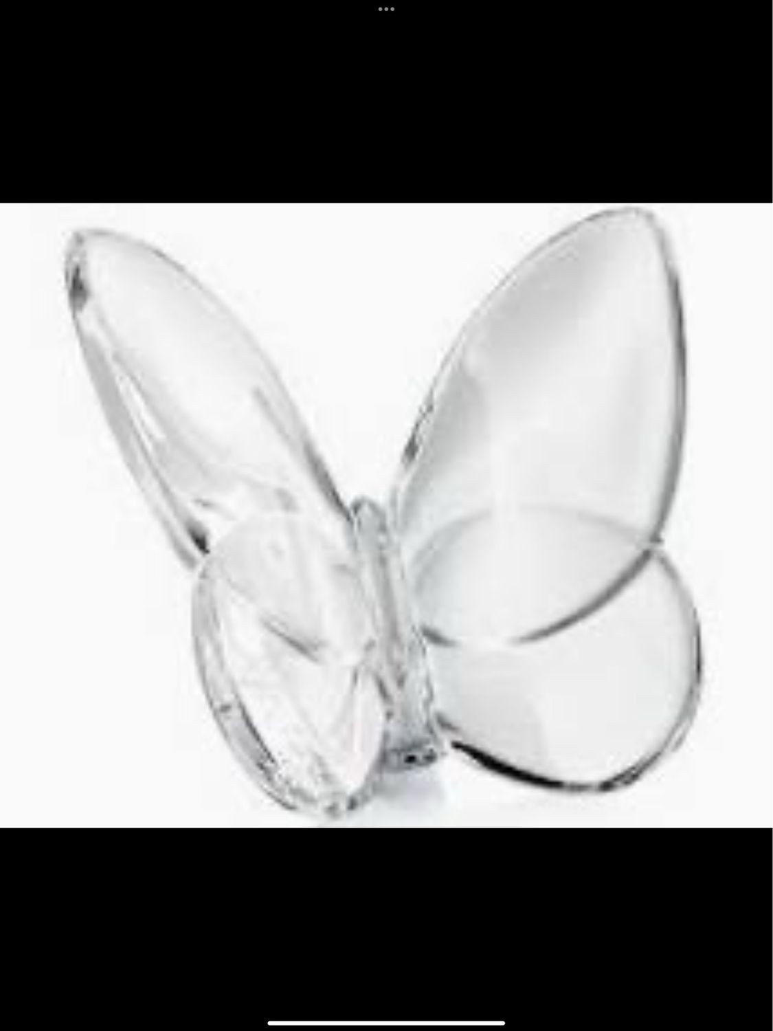 Baccarat Crystal France Clear Butterfly